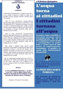 Manifesto Acqua potabile